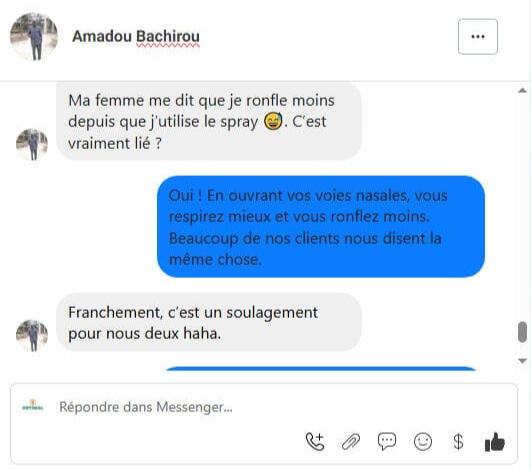 Capture d'ecran Temoignages client